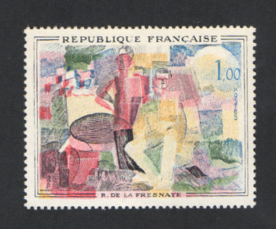 1 franc Roger De La Fresnaye variété décalage couleur TTB
