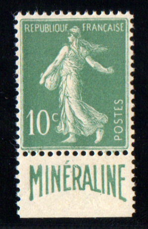10 centimes vert Minéraline, fraîcheur postale SUP