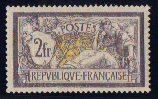 2 francs Merson violet-jaune, très frais signé Calves & Miro TTB