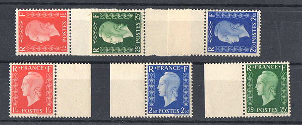 Série non-émise de Londres les 6 timbres de Dulac bdf TTB