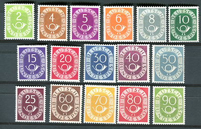 Série 1951/2 cor postal TTB