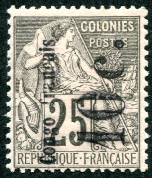 Congo 10 centimes sur 25 Alphée Dubois