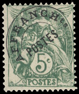 5 centimes vert Blanc Type  IIB fraicheur postale TTB
