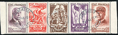 Collections blasons avec surtaxes et bandes 1941/3 TTB