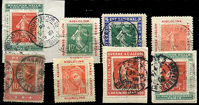 8 porte timbres divers B/TTB