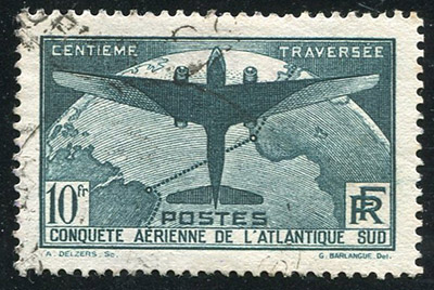 10 francs traversée de l'Atlantique Nord TTB