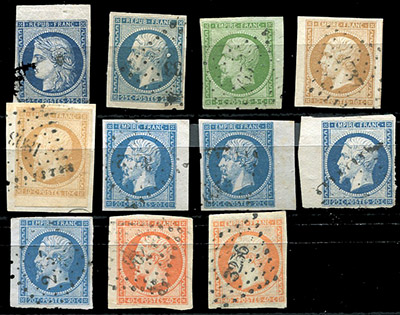 11 timbres non dentelés tous bords de feuille TTB