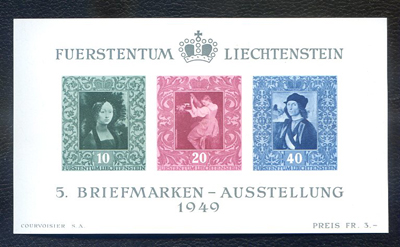 Collection de blocs feuillets du Liechtenstein */** TB