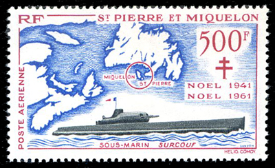 500 francs sous marin Surcouf TTB