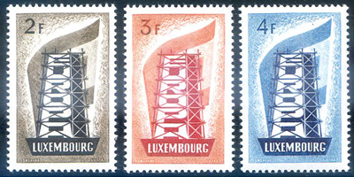 Série des 3 valeurs Europa 1956 TTB