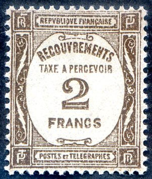 2 francs sépia TTB