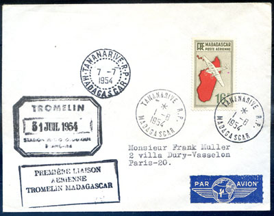 1er vol pour l\'ile Tromelin 31 juillet 1954 TTB