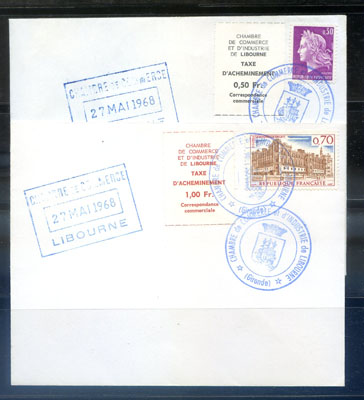 2 lettres grêve de Libourne mai 1968 TTB