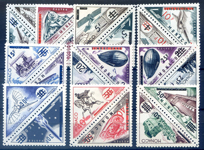 Série 1953 timbres taxe surchargés TTB