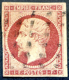 1 franc carmin de l'Empire TB