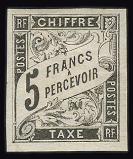 5 francs noir type Duval TTB