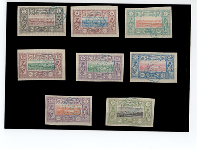 Lot de 8 timbres choisis oblitérés \"vues de Djibouti\" TTB