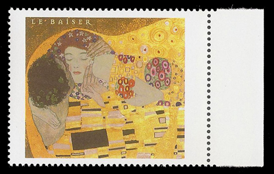Le Baiser de Gustave Klimt valeur faciale et légende omises TTB