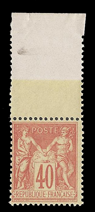 40 cts orange type II Sage, bord de feuille , fraîcheur postale