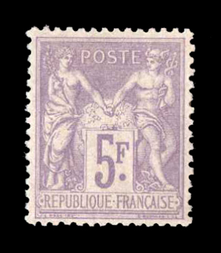 5 francs violet sur lilas centrage parfait Grande fraîcheur TTB