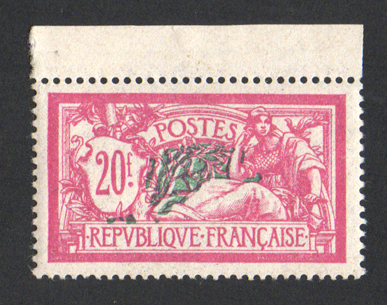 20 francs lilas rose et vert bleu Merson très bien centré TTB