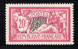 20 francs Merson Lilas-rose et vert-bleu très bien centré TTB