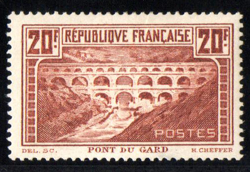 2O francs Pont du Gard T I fraîcheur postale TTB