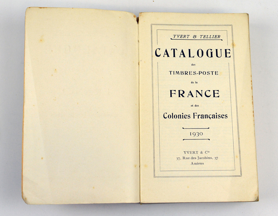 France-Colonies	1930 catalogue	Yvert-spécialisé	bel état