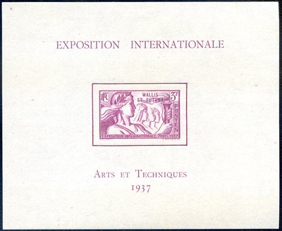 Série des blocs feuillets exposition 1937 ** TTB