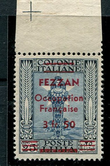 3,50 sur timbre Lybien occupation Française TB