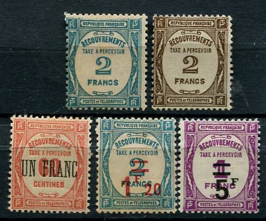 5 timbres recouvrements TTB