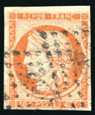 40 centimes Cérès orange TTB