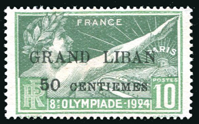 50 centimes sur 10 JO Paris 1924 G maigre TB