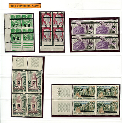 Collection EA sur timbres Français avec variétés TTB