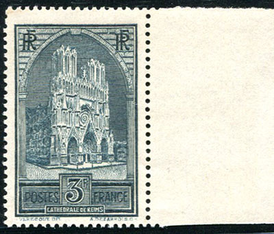 3 francs cathédrale de Reims type 3 TTB