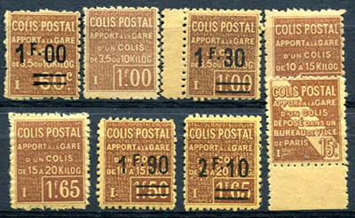 Série 1926 fond colis postaux multiples TTB