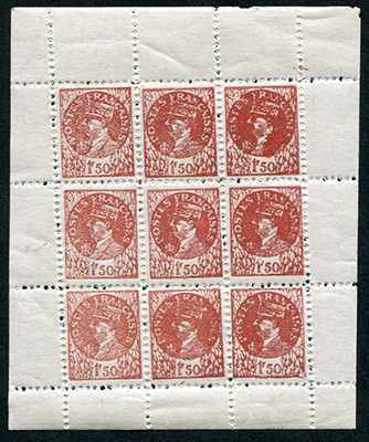 De Gaulle faux de Nice en BF de 9 timbres TTB