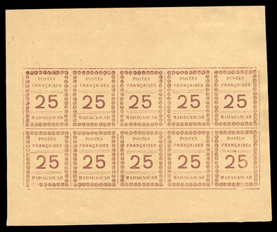Feuillet de 10 timbres grand bord de feuille TTB