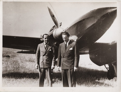 Mermoz et Couzinet photo vintage 1933