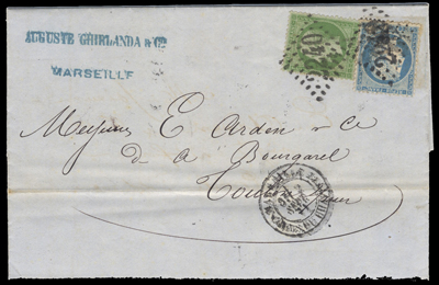 2 lettres Affranchies du 2 et 5 septembre 1871 pour Toulon TTB
