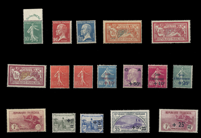 Lot de timbres semi-modernes  sans charnière, très frais TTB