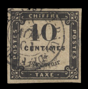 10 centimes noir tirage litographique , TTB