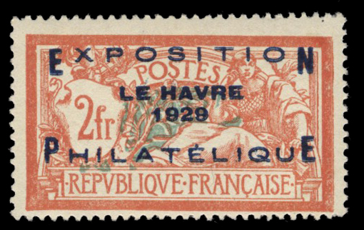 2 francs Orange Expostion du Havre 1929 très frais TTB