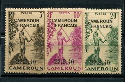 Surcharges Cameroun Français 27.8.40 TTB
