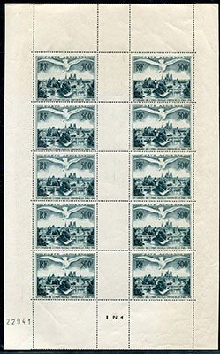 500 francs Union postale Universelle 1947 TTB