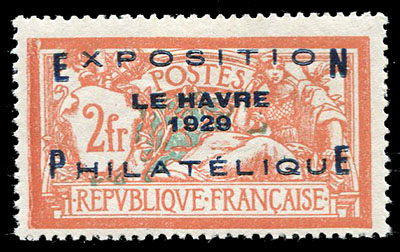 2 francs exposition philatélique du Havre 1929 TTB