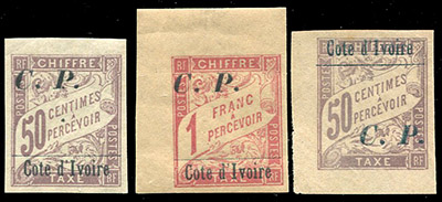 Côte d'Ivoire colis postaux 1904 TTB