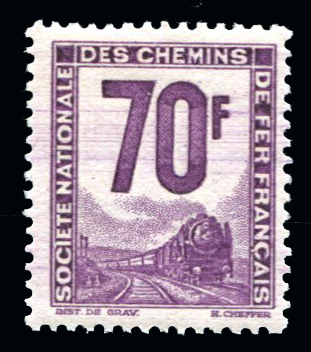 70 francs violet locomotive petit colis TTB