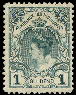 Variété 1 petit et gros Gulden reine Wilhelmine TB