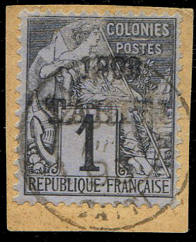 1 centime Alphée Dubois Tahiti 1893 rare TB
